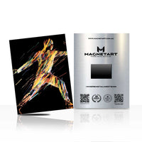 Neon Motion – Abstract Energy Figure Wall Art