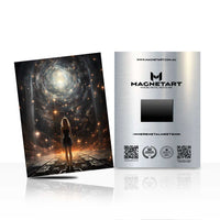 Golden Nebula – Abstract Cosmic Light Wall Art