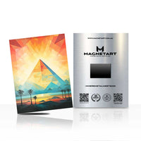 Sunrise Geometry – Abstract Pyramid Landscape Wall Art