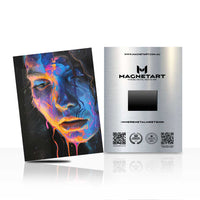 Neon Identity – Abstract Light Portrait Wall Art