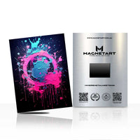 Neon Orbit – Abstract Splash Circle Wall Art