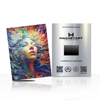 Ethereal Flow – Abstract Color Energy Portrait Wall Art