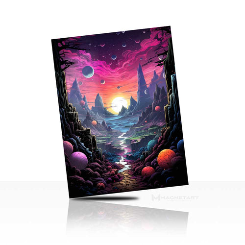 Aurora Dreamscape – Abstract Fantasy Landscape Wall Art