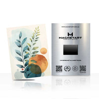 Botanical Harmony Shapes Metal Wall Art – Modern Abstract Nature Magnetic Aluminium Print | MagnetArt