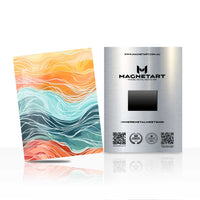 Coastal Current Harmony Metal Wall Art – Abstract Ocean Waves Magnetic Aluminium Print | MagnetArt