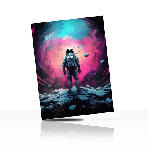 Void Explorer – Abstract Cosmic Figure Wall Art