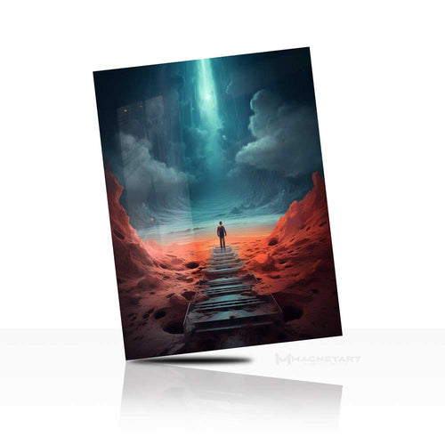 Celestial Path – Abstract Cosmic Landscape Wall Art