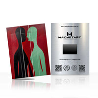 Abstract Dual Silhouette Metal Wall Art – Modern Minimalist Magnetic Aluminium Print | MagnetArt