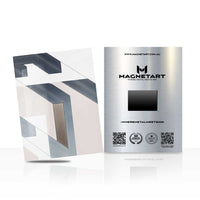 Modern Geometric Balance Metal Wall Art – Minimalist Abstract Architecture Magnetic Aluminium Print | MagnetArt