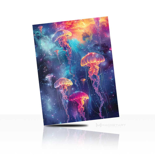 Cosmic Bloom – Abstract Jellyfish Light Wall Art