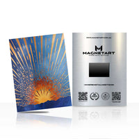 Radiant Horizon Burst Metal Wall Art – Abstract Sunrise Energy Magnetic Aluminium Print | MagnetArt