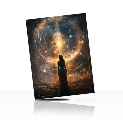 Celestial Rise – Abstract Light Portal Wall Art