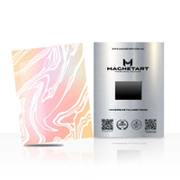 Blush Marble Flow Metal Wall Art – Soft Pink Abstract Fluid Magnetic Aluminium Print | MagnetArt