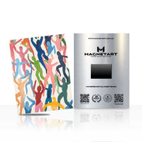 Color Flow Abstract Metal Wall Art – Vibrant Modern Linework Magnetic Aluminium Print | MagnetArt
