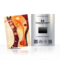 Abstract Flow Metal Wall Art – Warm Earth Tone Contemporary Aluminium Print | MagnetArt