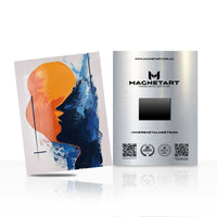 Duality in Motion Metal Wall Art – Modern Abstract Profile Magnetic Aluminium Print | MagnetArt