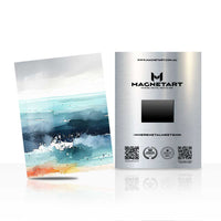 Coastal Serenity Abstract Metal Wall Art – Modern Ocean-Inspired Magnetic Aluminium Print | MagnetArt