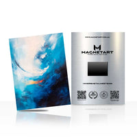 Ocean Vortex Abstract Metal Wall Art – Dynamic Blue Wave Magnetic Aluminium Print | MagnetArt
