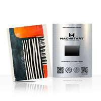 Urban Rhythm Abstract Metal Wall Art – Modern Monochrome Linear Composition Magnetic Aluminium Print | MagnetArt
