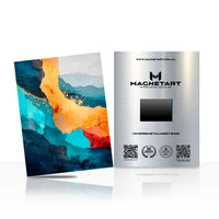 Golden River Abstract Metal Wall Art – Flowing Contemporary Magnetic Aluminium Print | MagnetArt