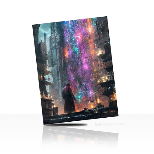 Neon Metropolis – Abstract City Light Wall Art