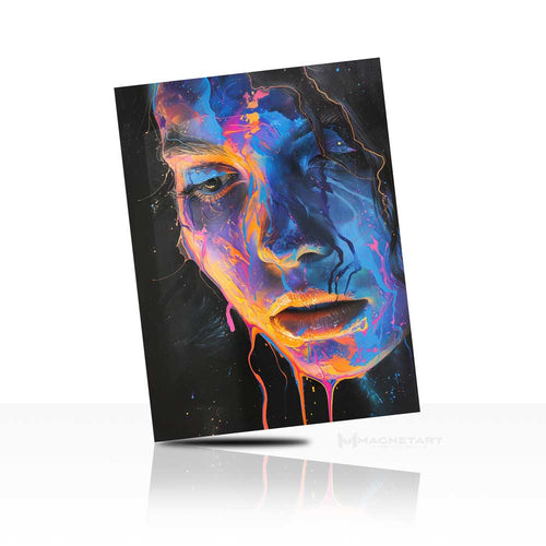 Neon Identity – Abstract Light Portrait Wall Art