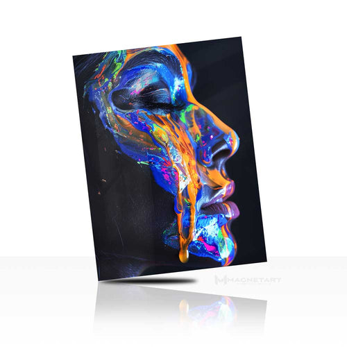 Neon Mind – Abstract Psychedelic Portrait Wall Art