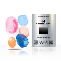 Abstract Watercolour Bubble Metal Wall Art – Modern Pastel Magnetic Aluminium Print | MagnetArt