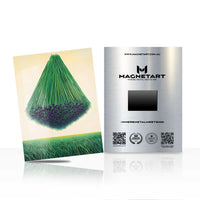 Abstract Green Pyramid Wall Art – Modern Geometric Aluminium Print | MagnetArt