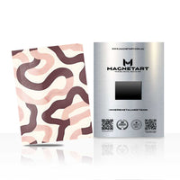 Retro Wave Abstract Wall Art – Neutral Modern Aluminium Print | MagnetArt