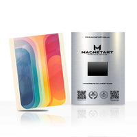 Retro Gradient Abstract Wall Art – Colorful Minimalist Geometric Aluminium Print | MagnetArt