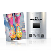 Colorful Rain Boots Wall Art – Vibrant Abstract Footwear Aluminium Print | MagnetArt