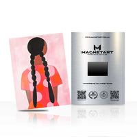 Minimal Feminine Portrait Wall Art – Modern Abstract Girl Aluminium Print | MagnetArt