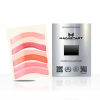Pink Retro Wave Wall Art – Minimal Abstract Curve Aluminium Print | MagnetArt