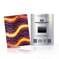 Aboriginal Wave Wall Art – Vibrant Indigenous Inspired Aluminium Print | MagnetArt