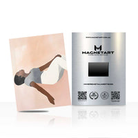 Minimalist Female Figure Wall Art – Modern Neutral Portrait Aluminium Print | MagnetArt