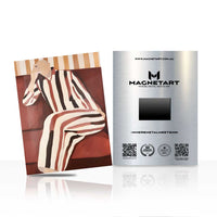 Minimal Zebra Line Wall Art – Modern Abstract Aluminium Print | MagnetArt