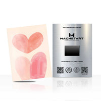 Blush Heart Abstract Wall Art – Minimal Romantic Aluminium Print | MagnetArt