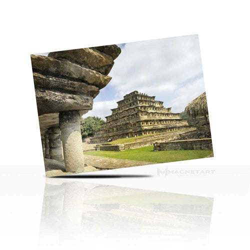Ancient Pyramid Temple Metal Wall Art – Historic Landmark Aluminium Print | MagnetArt