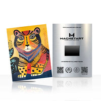 Colorful Tiger Wall Art – Bold Pop Art Animal Aluminium Print | MagnetArt