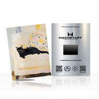 Sleeping Black Cat Wall Art – Cozy Minimal Aluminium Print | MagnetArt