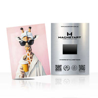 Fashion Giraffe Wall Art – Chic Animal Aluminium Print | MagnetArt