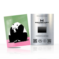 Minimal Panda Wall Art – Cute Modern Animal Aluminium Print | MagnetArt