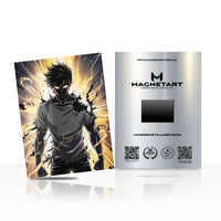 Thunderstrike Ascendant Metal Wall Art – Anime Power Awakening Magnetic Aluminium Print | MagnetArt