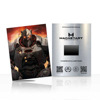 Armored Anime Mech Warrior Metal Wall Art – Battle-Ready Robot Knight Aluminium Poster | MagnetArt