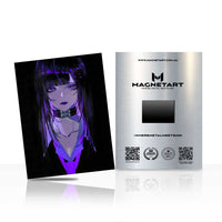 Violet Empress Noir Metal Wall Art – Gothic Anime Magnetic Aluminium Print | MagnetArt
