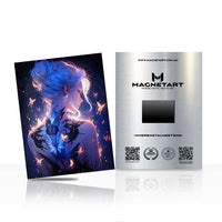 Celestial Starlight Muse Metal Wall Art – Cosmic Anime Magnetic Aluminium Print | MagnetArt