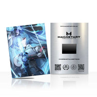 Frostblade Phantom Metal Wall Art – Ice Spirit Anime Warrior Magnetic Aluminium Print | MagnetArt
