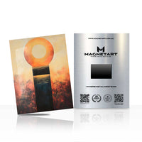 Solar Portal Metal Wall Art – Mystical Geometric Landscape Magnetic Aluminium Print | MagnetArt