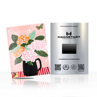 Floral Vase Wall Art – Modern Botanical Still Life Aluminium Print | MagnetArt